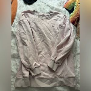 Pink Lululemon Crewneck. Size XL. Grey coloring shown on hems of sweatshirt.
